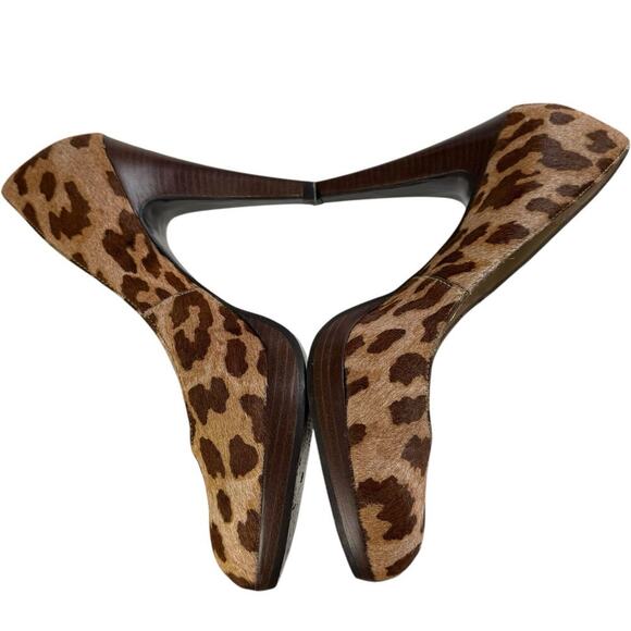 Steve Madden HOGARRT Calf Skin Leather Stiletto Heel Sz 6.5 Leopard Western Club - Picture 6 of 13